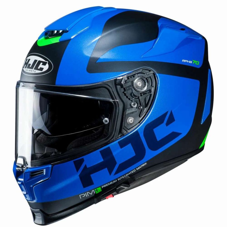 Helmets * | Cheap Fiber Full Face Helmet Hjc Rpha 70 Balius Blue