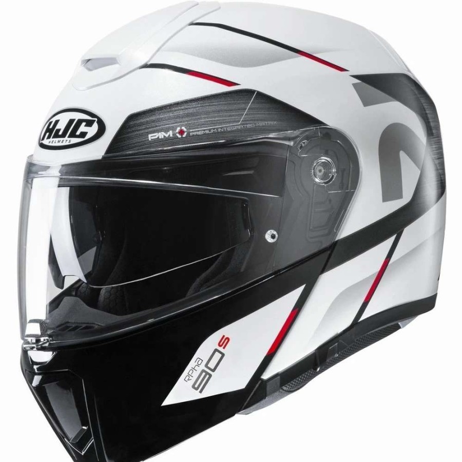 Helmets * | Cheap Fiber Hjc Rpha 90S Bekavo Modular Helmet White Black