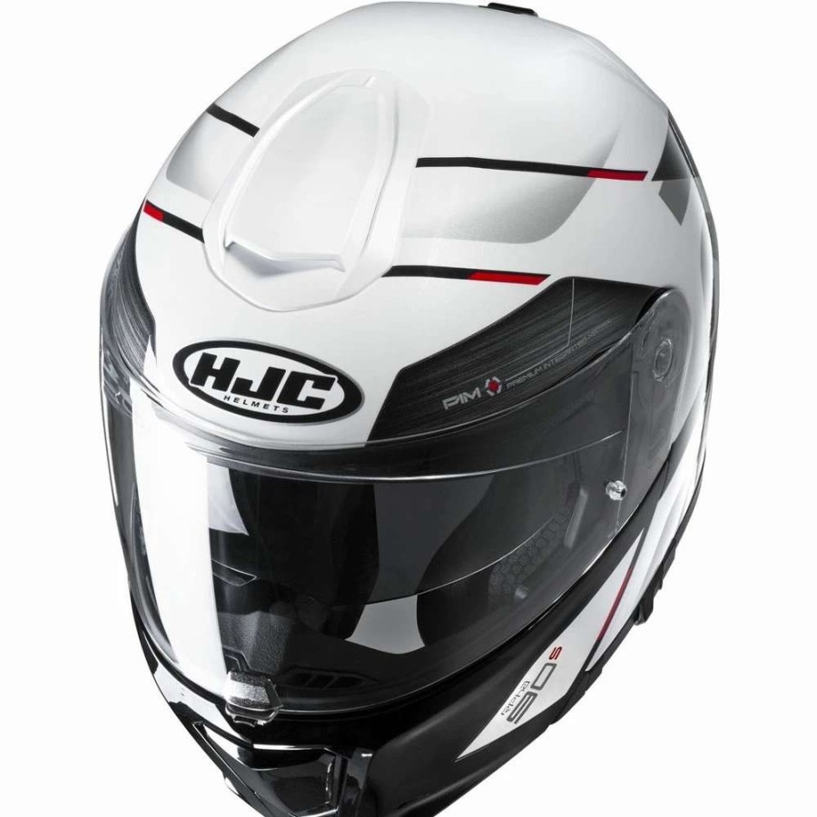 Helmets * | Cheap Fiber Hjc Rpha 90S Bekavo Modular Helmet White Black