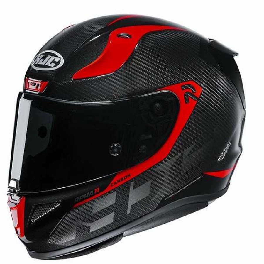 Helmets * | Best Deal Fiber Hjc Rpha 11 Carbon Bleer Helmet Fluo Red