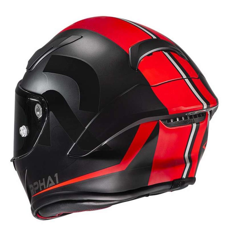 Helmets * | Outlet Fiber Hjc Rpha 1 Senin Helmet Black Red