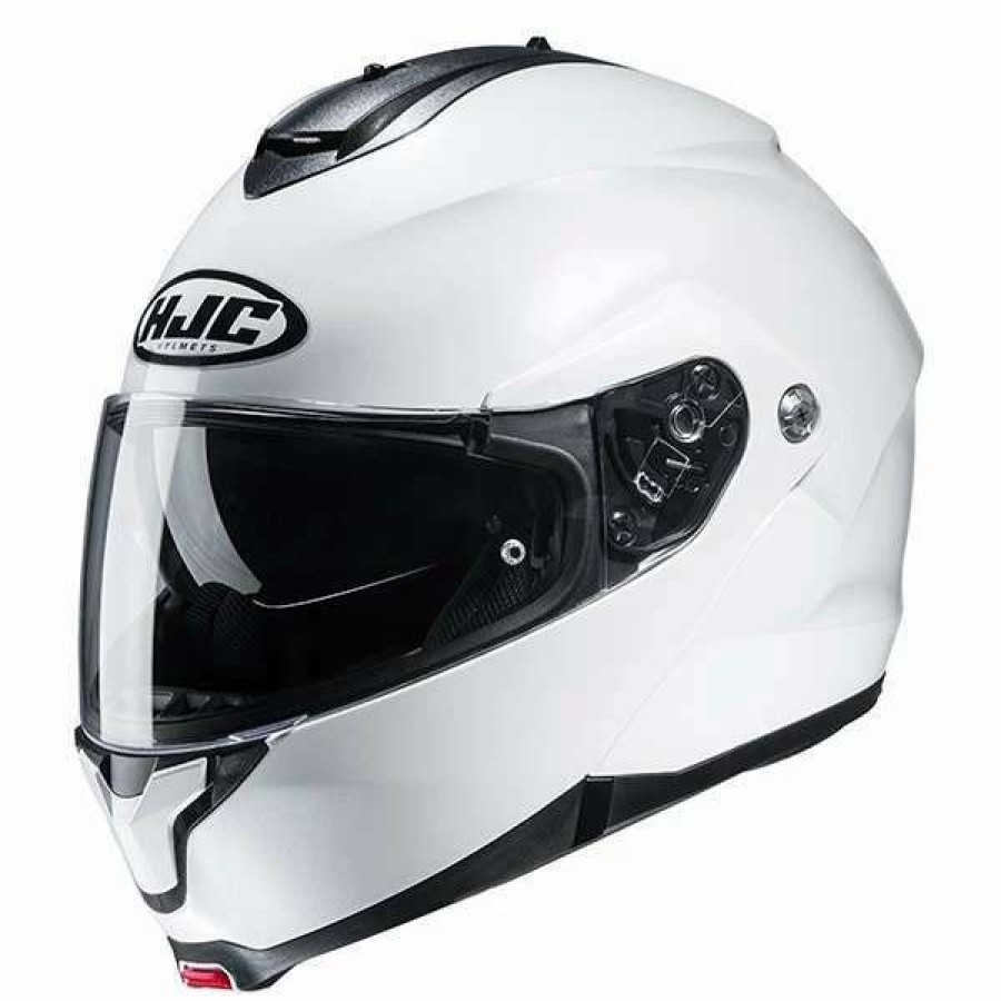 Helmets * | Best Reviews Of Plastic Hjc C91 Modular Helmet White