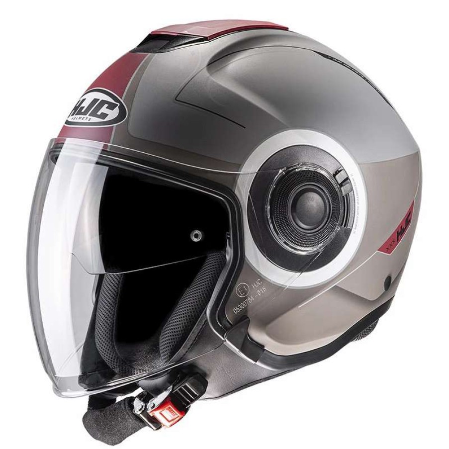 Helmets * | Buy Plastic Hjc I40 Panadi Helmet Grey Bordeaux