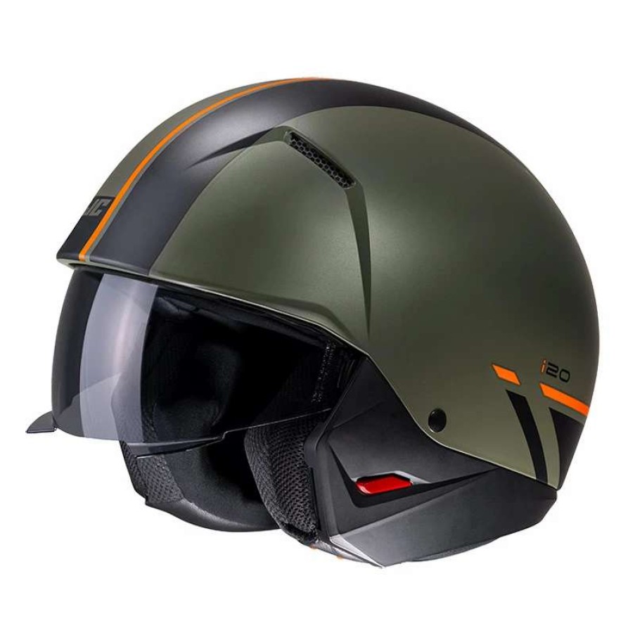 Helmets * | Cheap Removable Chin Hjc I20 Batol Helmet Green Orange