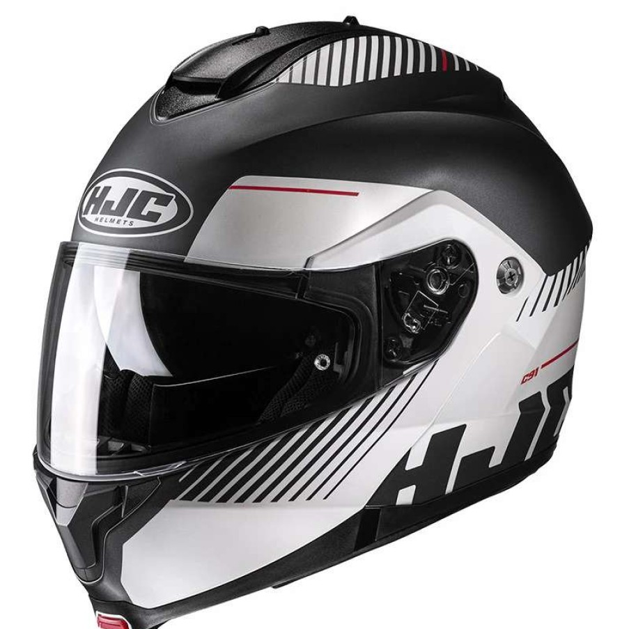 Helmets * | Budget Plastic Hjc C91 Prod Modular Helmet Black Grey