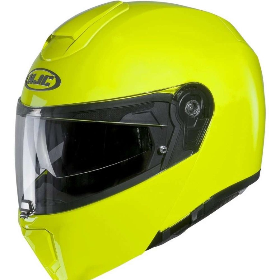 Helmets * | Best Sale Fiber Hjc Rpha 90S Modular Helmet Yellow Fluo