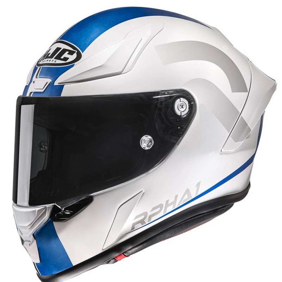 Helmets * | Budget Fiber Hjc Rpha 1 Senin Helmet White Blue