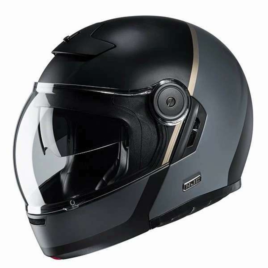 Helmets * | Wholesale Fiber Hjc V90 Mobix Modular Helmet Black