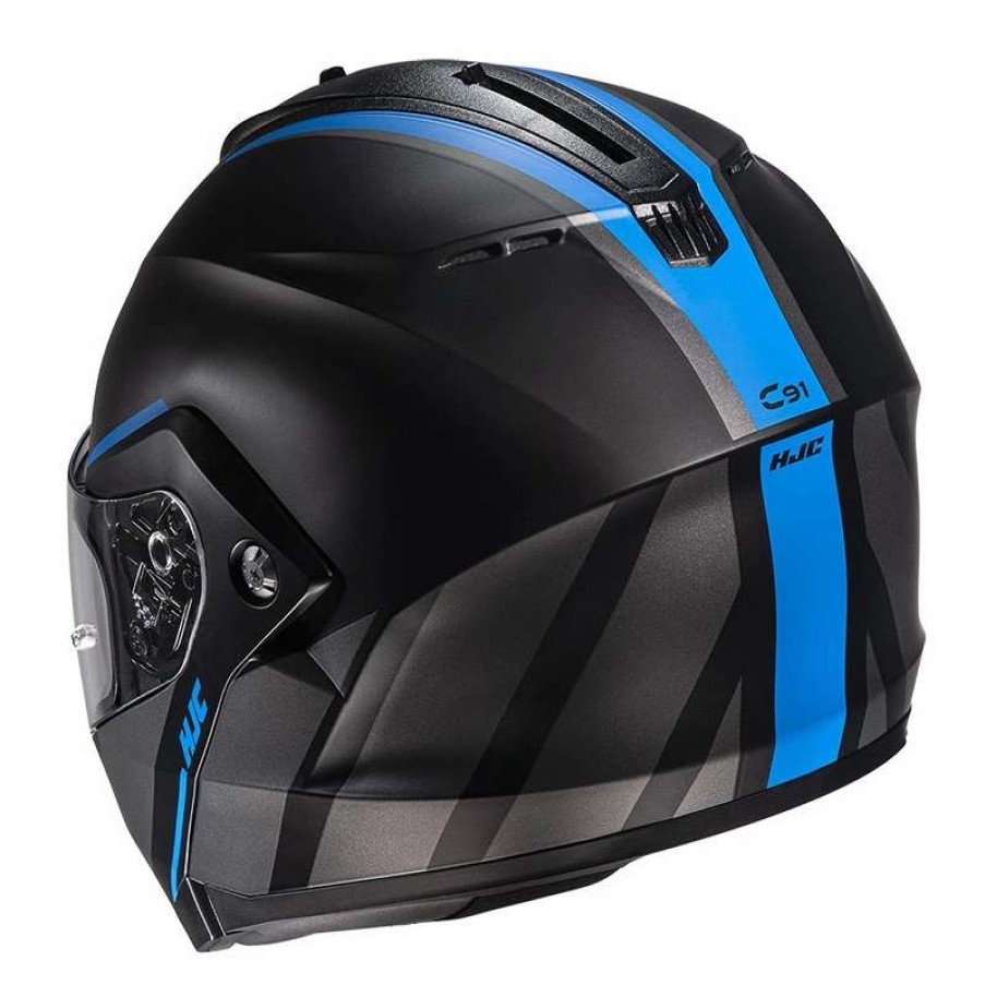 Helmets * | Budget Plastic Hjc C91 Tero Modular Helmet Black Blue