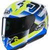 Helmets * | Flash Sale Fiber Hjc Rpha 11 Nectus Helmet White Yellow Blue