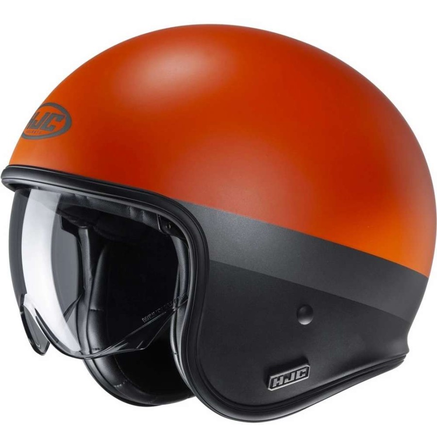 Helmets * | Brand New Custom Hjc V30 Perot Helmet Orange Black