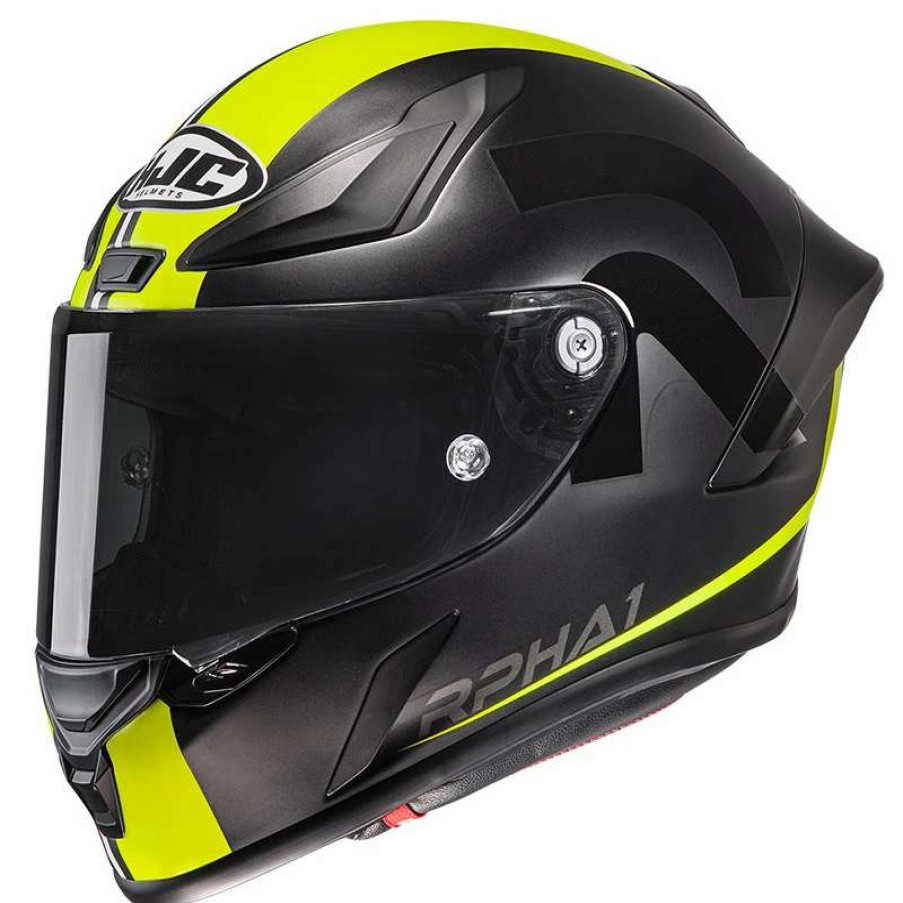 Helmets * | Best Reviews Of Fiber Hjc Rpha 1 Senin Helmet Black Yellow