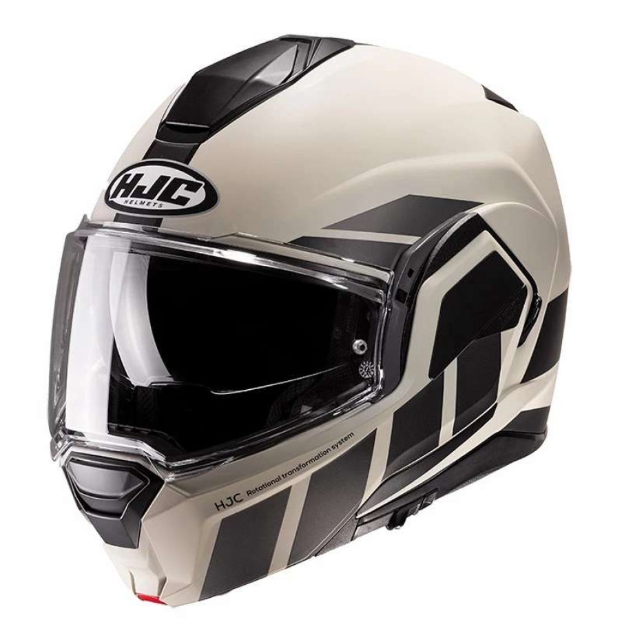 Helmets * | Buy Plastic Hjc I100 Beis Modular Helmet Grey Black