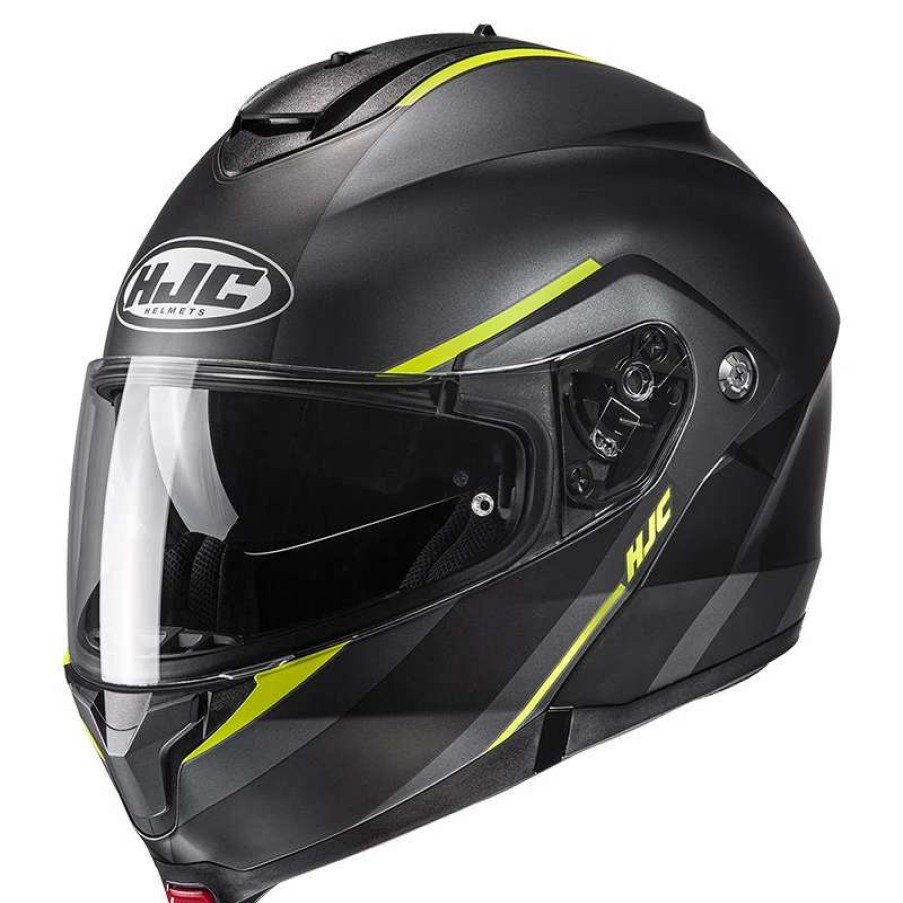 Helmets * | Wholesale Plastic Hjc C91 Tero Modular Helmet Black Yellow