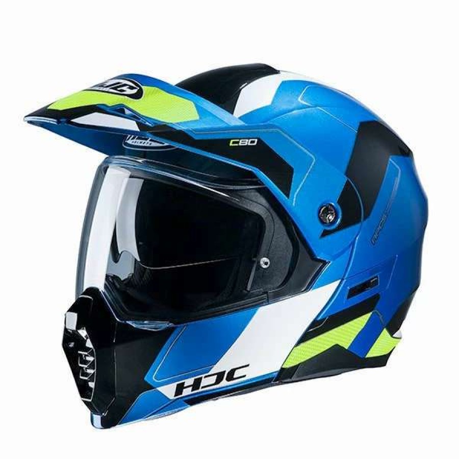 Helmets * | Brand New Plastic Hjc C80 Rox Modular Helmet Blue