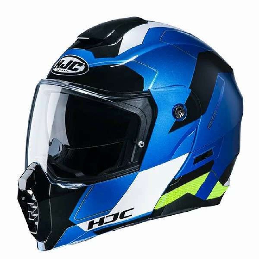 Helmets * | Brand New Plastic Hjc C80 Rox Modular Helmet Blue