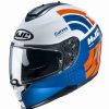 Helmets * | Promo Plastic Hjc C70 Curves Helmet Blue Orange