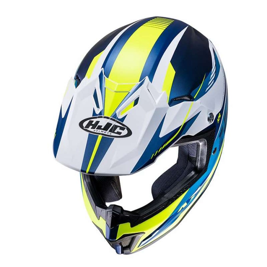 Helmets * | Cheap Plastic Hjc Cl-Xy 2 Drift Kid Helmet Blue Yellow