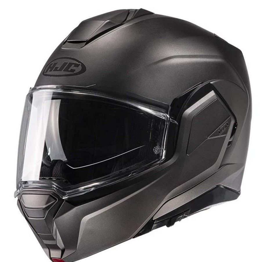 Helmets * | Best Sale Plastic Hjc I100 Modular Helmet Semi Flat Titanium