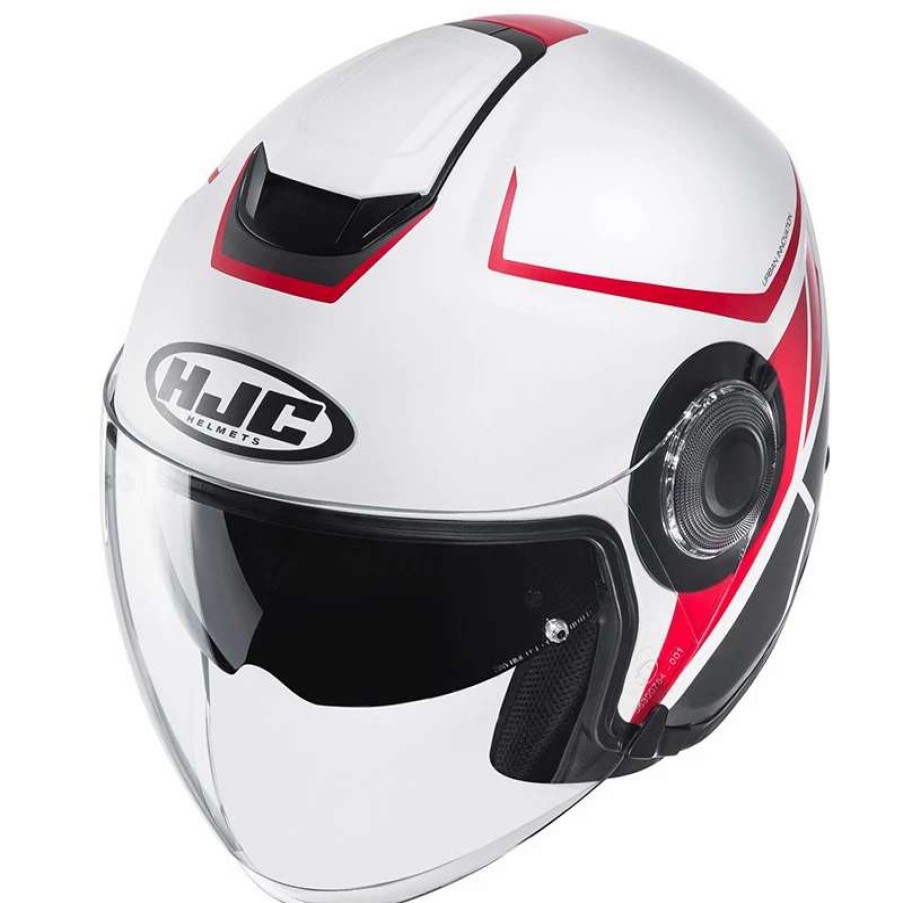 Helmets * | Hot Sale Plastic Hjc I40 Camet Helmet White Red Grey