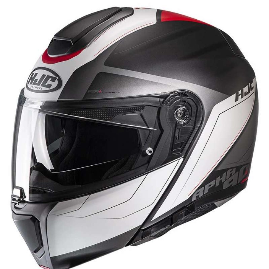 Helmets * | Cheap Fiber Hjc Rpha 90S Cadan Modular Helmet Red Black