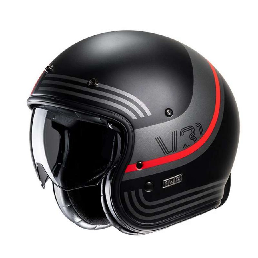 Helmets * | Best Pirce Custom Hjc V31 Byron Helmet Red Black