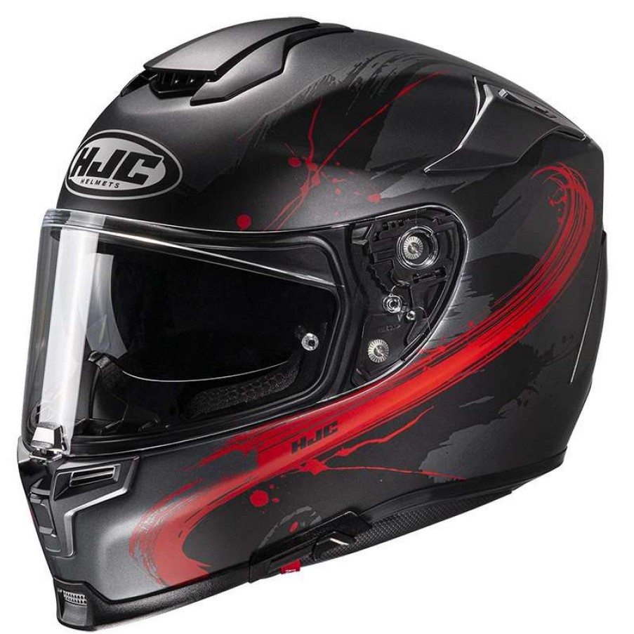 Helmets * | Best Pirce Fiber Hjc Rpha 70 Erin Helmet Black Red