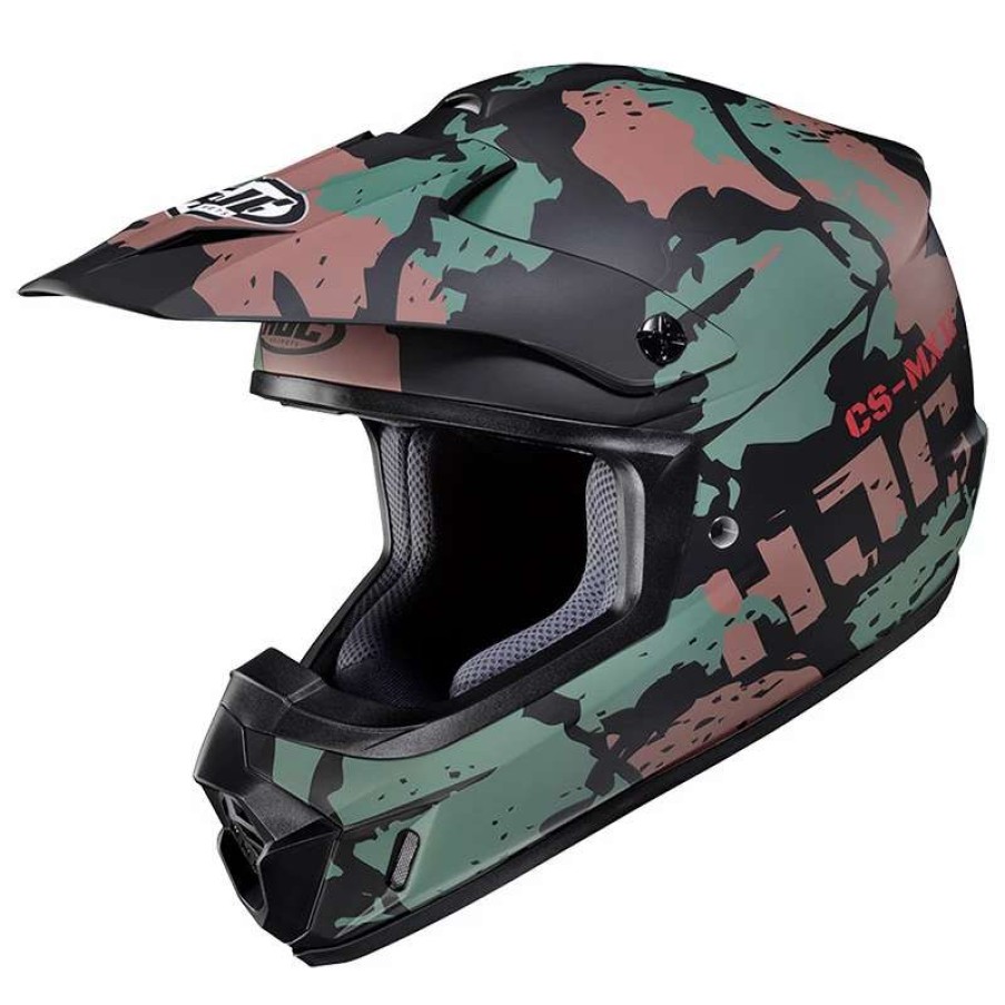 Helmets * | New Plastic Hjc Cs-Mx 2 Ferian Helmet Green Brown