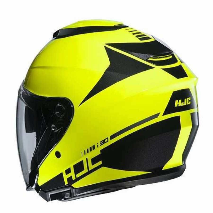 Helmets * | Hot Sale Plastic Hjc I30 Baras Open Face Helmets Fluo Yellow