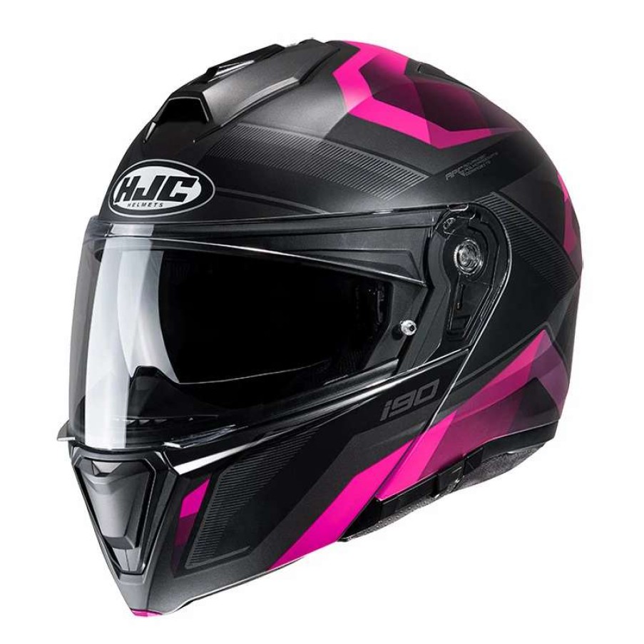 Helmets * | Discount Plastic Hjc I90 Lark Modular Helmet Pink Black