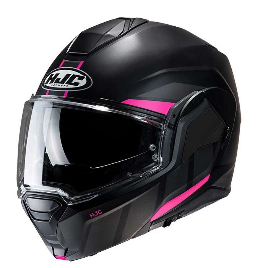 Helmets * | Promo Plastic Hjc I100 Beis Modular Helmet Pink Black