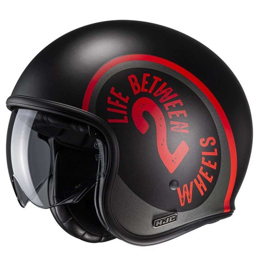 Helmets * | Buy Custom Hjc V30 Harvey Helmet Black Red