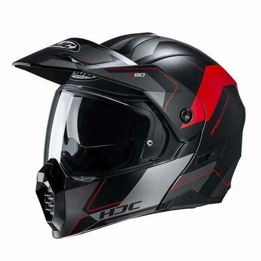 Helmets * | Buy Plastic Hjc C80 Rox Modular Helmet Red