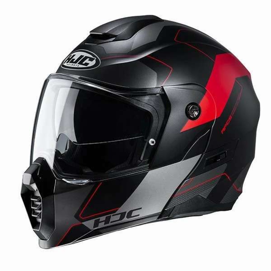 Helmets * | Buy Plastic Hjc C80 Rox Modular Helmet Red