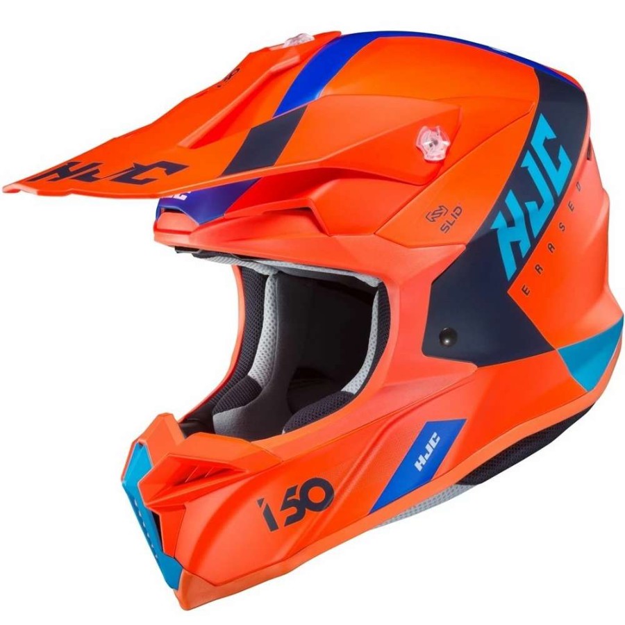 Helmets * | Hot Sale Plastic Hjc I50 Erased Helmet Orange Blue