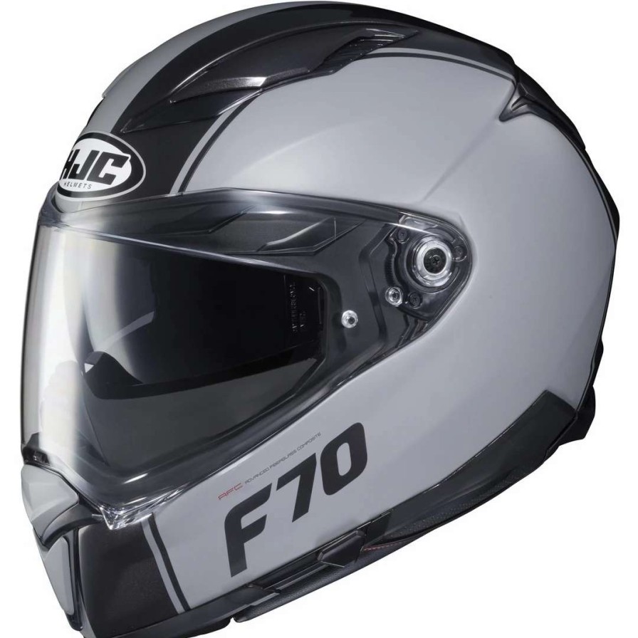 Helmets * | Cheap Fiber Hjc F70 Mago Helmet Black Gray