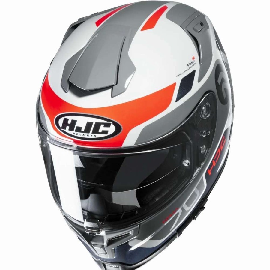 Helmets * | Promo Fiber Hjc Rpha 70 Shuky Helmet Grey Blue Red