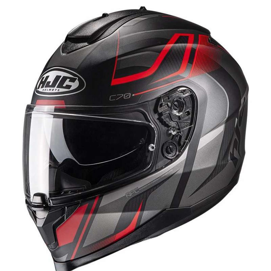 Helmets * | Brand New Plastic Hjc C70 Lantic Helmet Black Red