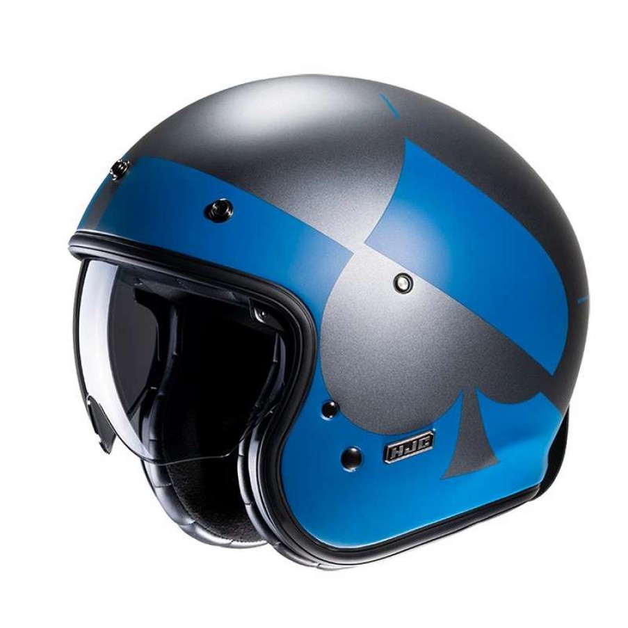 Helmets * | Hot Sale Custom Hjc V31 Kuz Helmet Blue Black