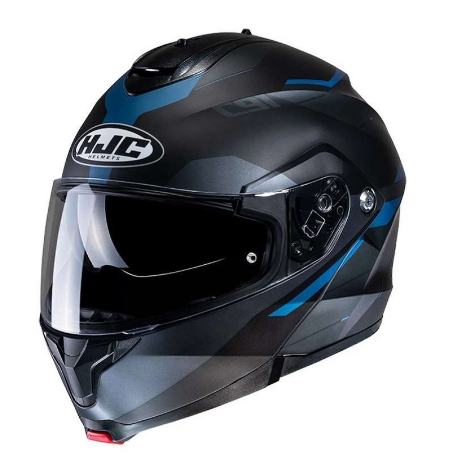 Helmets * | Promo Plastic Hjc C91 Karan Modular Helmet Blue Black