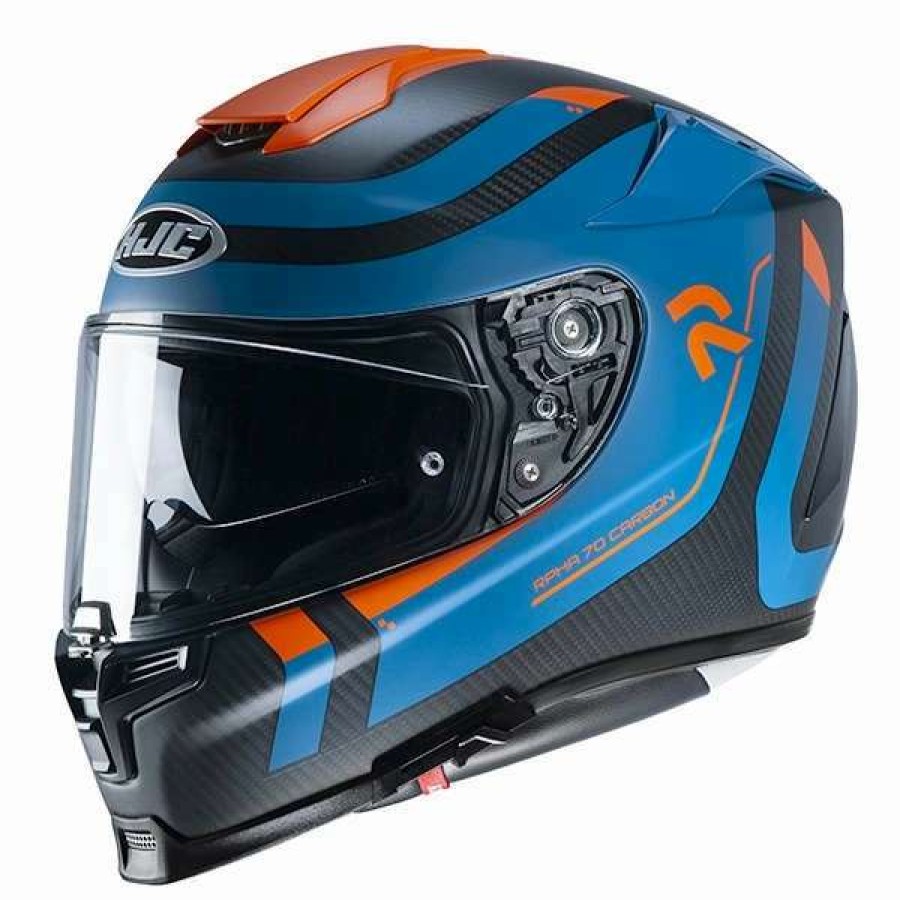 Helmets * | Best Deal Fiber Hjc Rpha 70 Carbon Reple Helmet Blue Matt