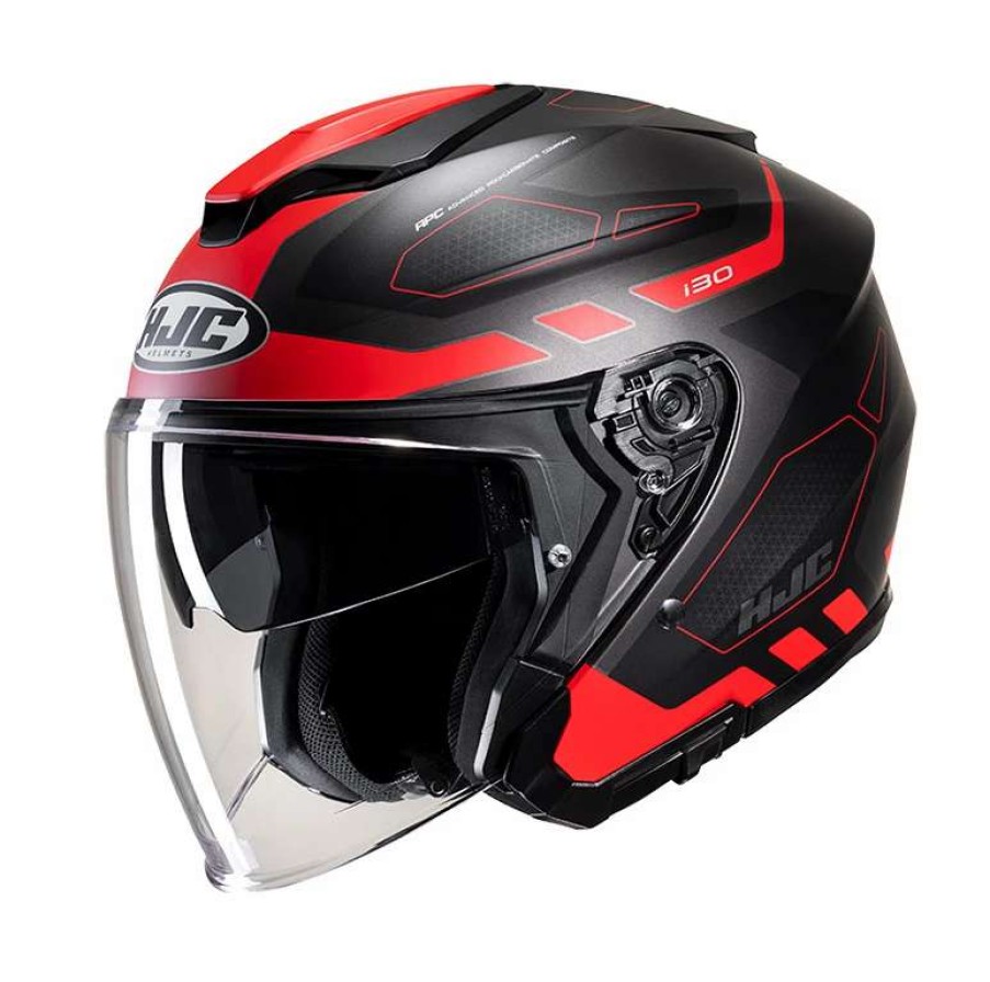 Helmets * | Budget Plastic Hjc I30 Aton Helmet Red Black