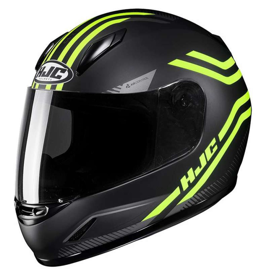 Helmets * | Deals Plastic Hjc Cl Y Strix Youth Helmet Black Yellow