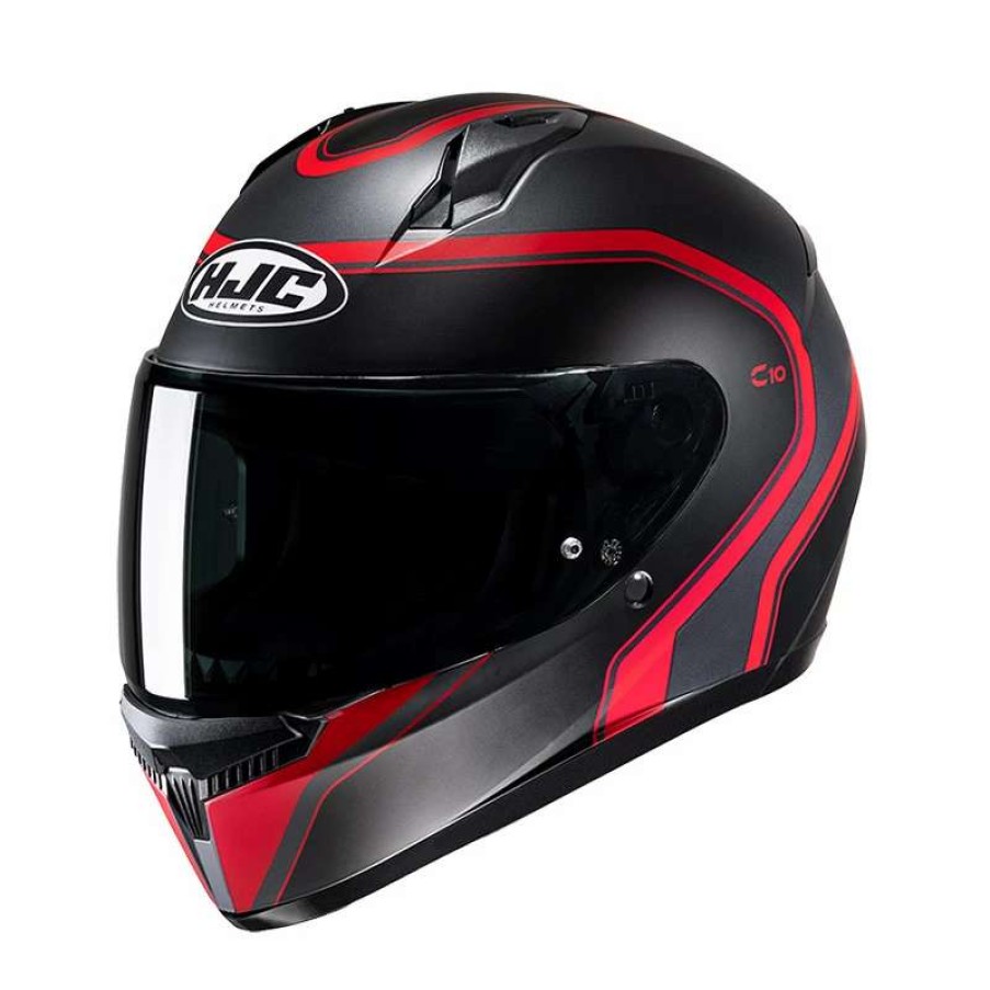 Helmets * | Wholesale Plastic Hjc C10 Elie Helmet Red Black