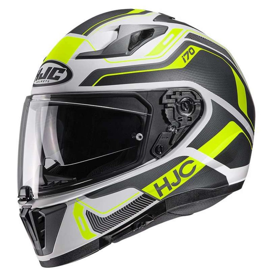 Helmets * | Discount Plastic Hjc I70 Lonex Helmet Yellow Grey