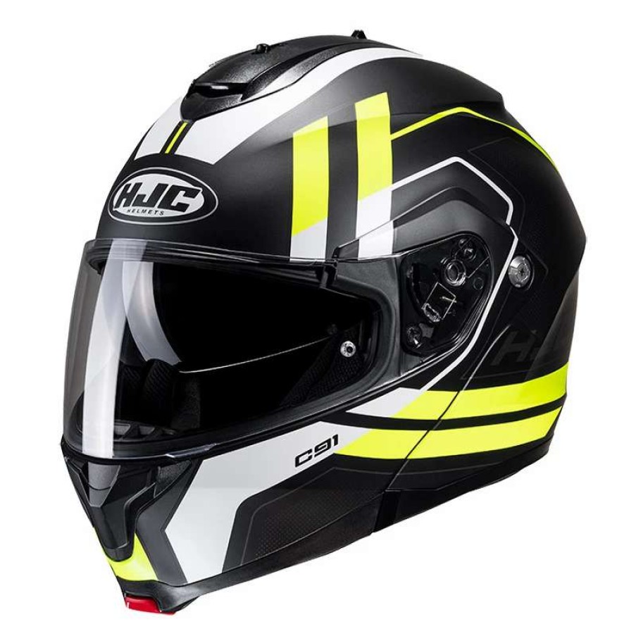 Helmets * | Deals Plastic Hjc C91 Octo Modular Helmet Yellow Black