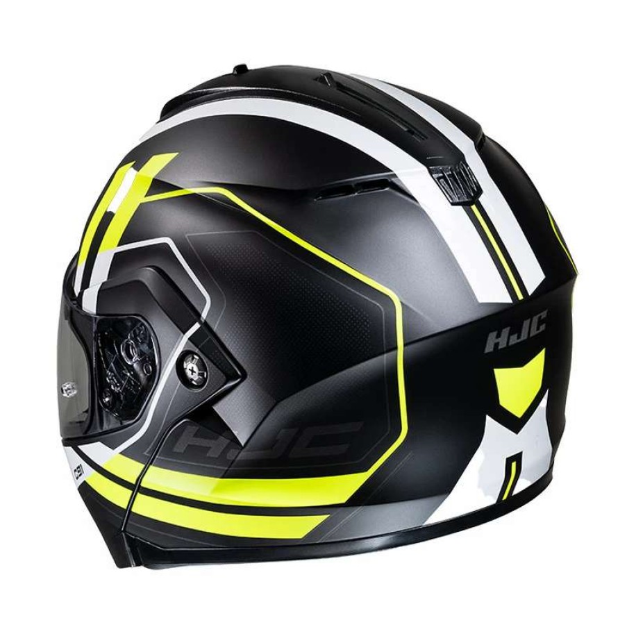 Helmets * | Deals Plastic Hjc C91 Octo Modular Helmet Yellow Black