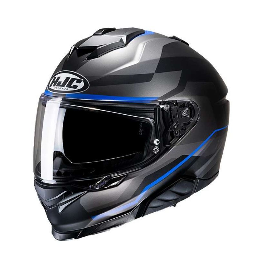 Helmets * | Cheap Plastic Hjc I71 Nior Helmet Blue Grey