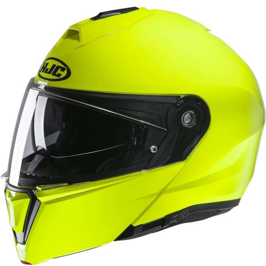 Helmets * | Buy Plastic Hjc I90 Modular Helmet Fluo Yellow