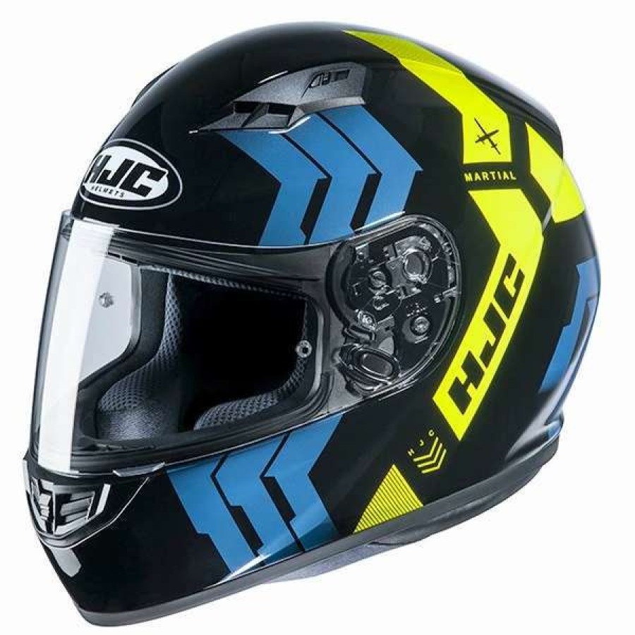 Helmets * | Discount Plastic Hjc Cs-15 Martial Helmet Blue Yellow